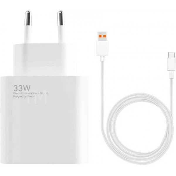 Xiaomi USB Type-C Cable & USB Wall Adapter White BHR6039EU 33W